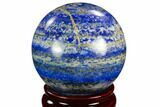 Polished Lapis Lazuli Sphere - Pakistan #123458-1